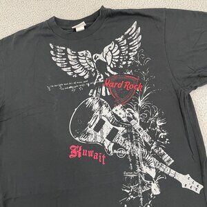 Hard Rock Café Kuwait Shirt XL Black Y2K Short Sleeve Tee